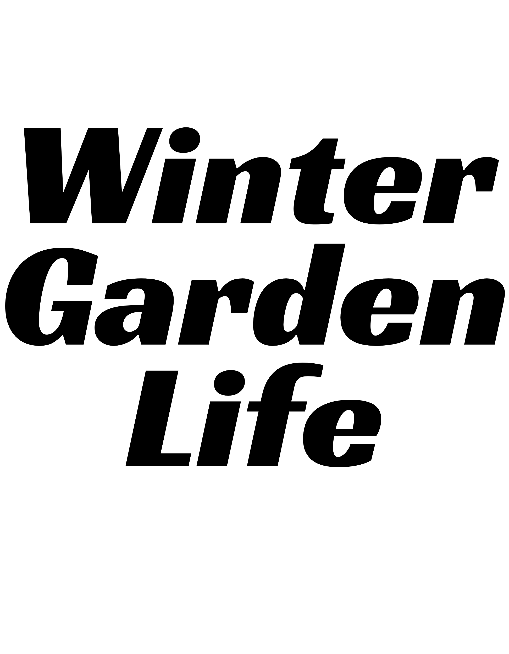 *Winter Garden Life Minimalist Logo*