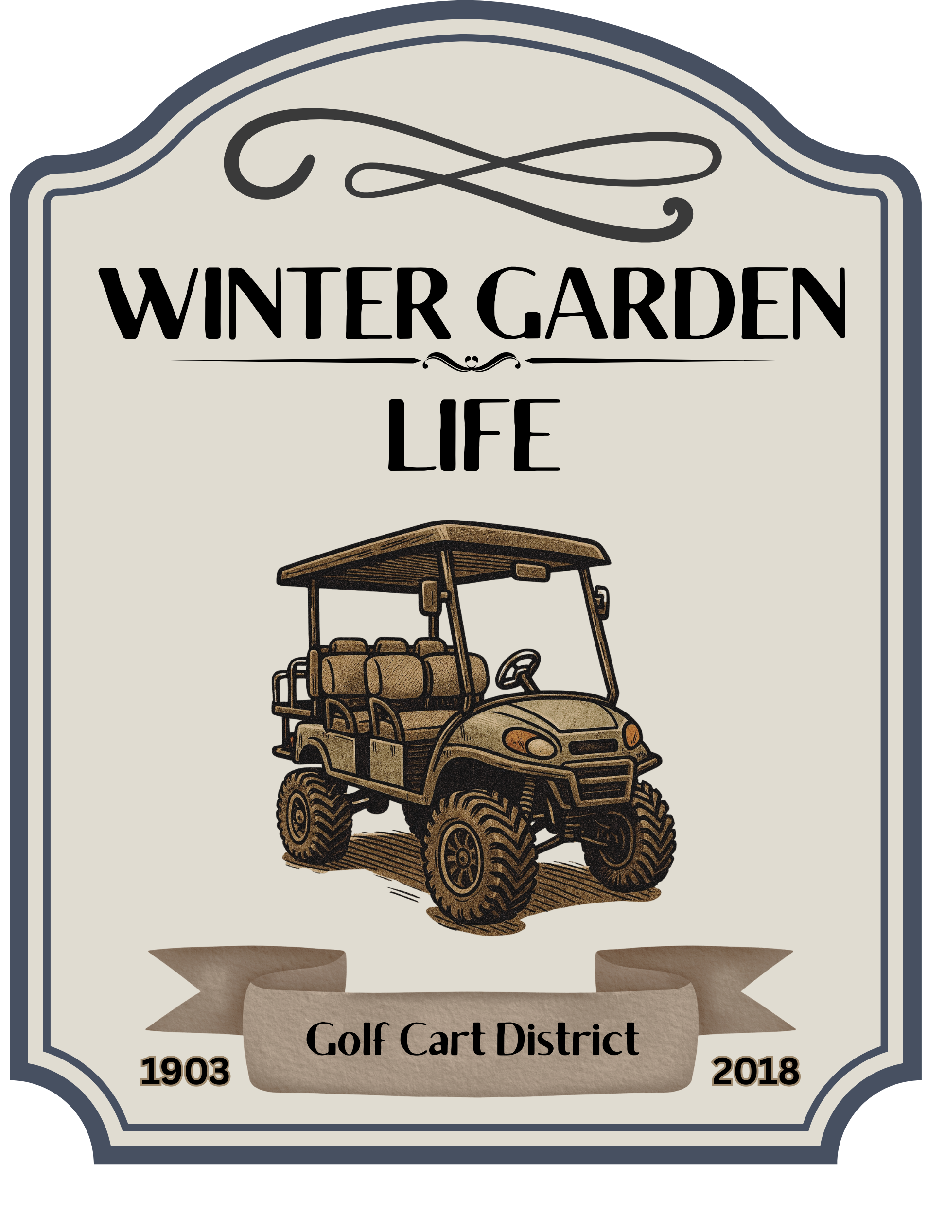 *Golf Cart District Vintage Emblem*