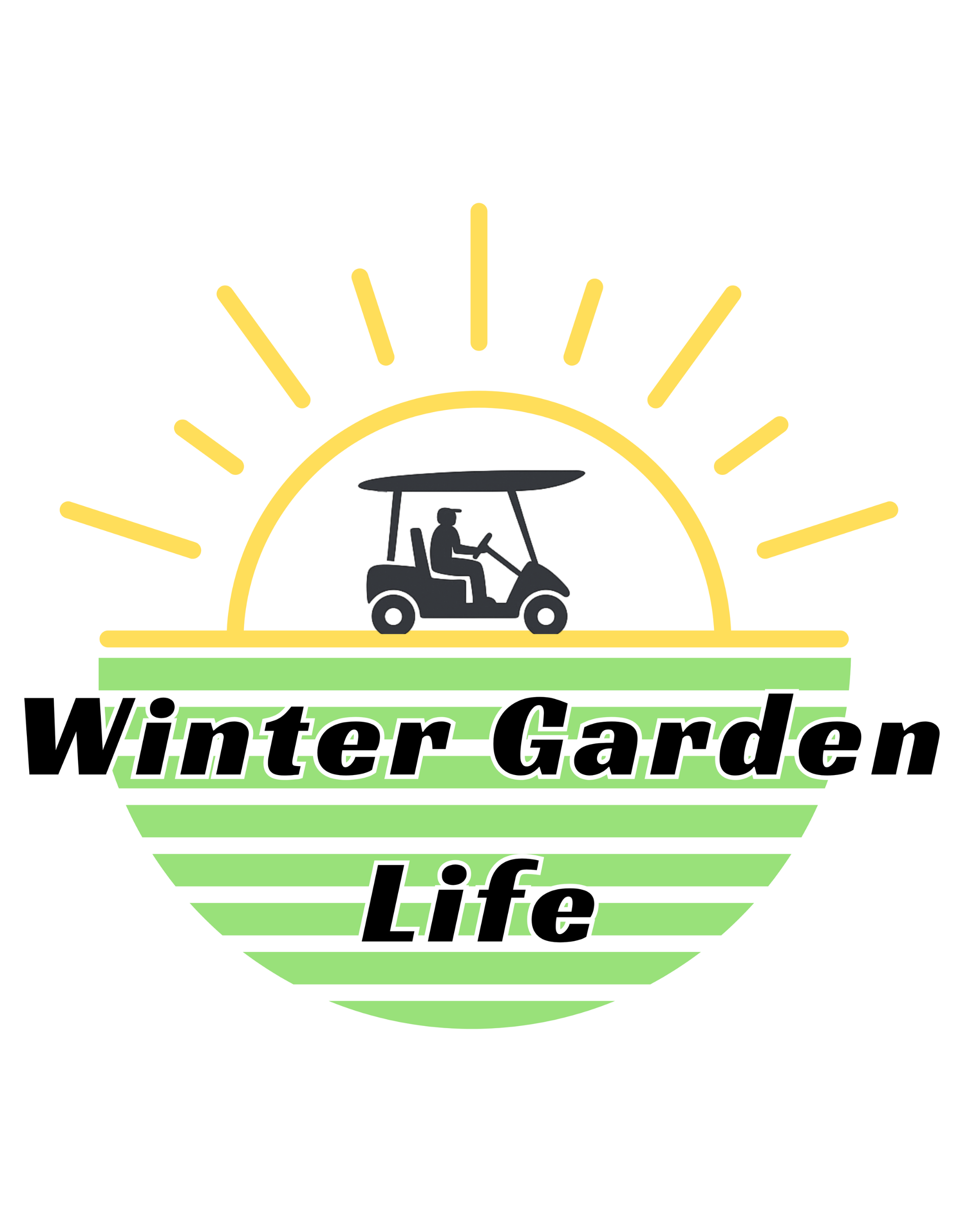 *Winter Garden Sunset Golf Cart Logo*