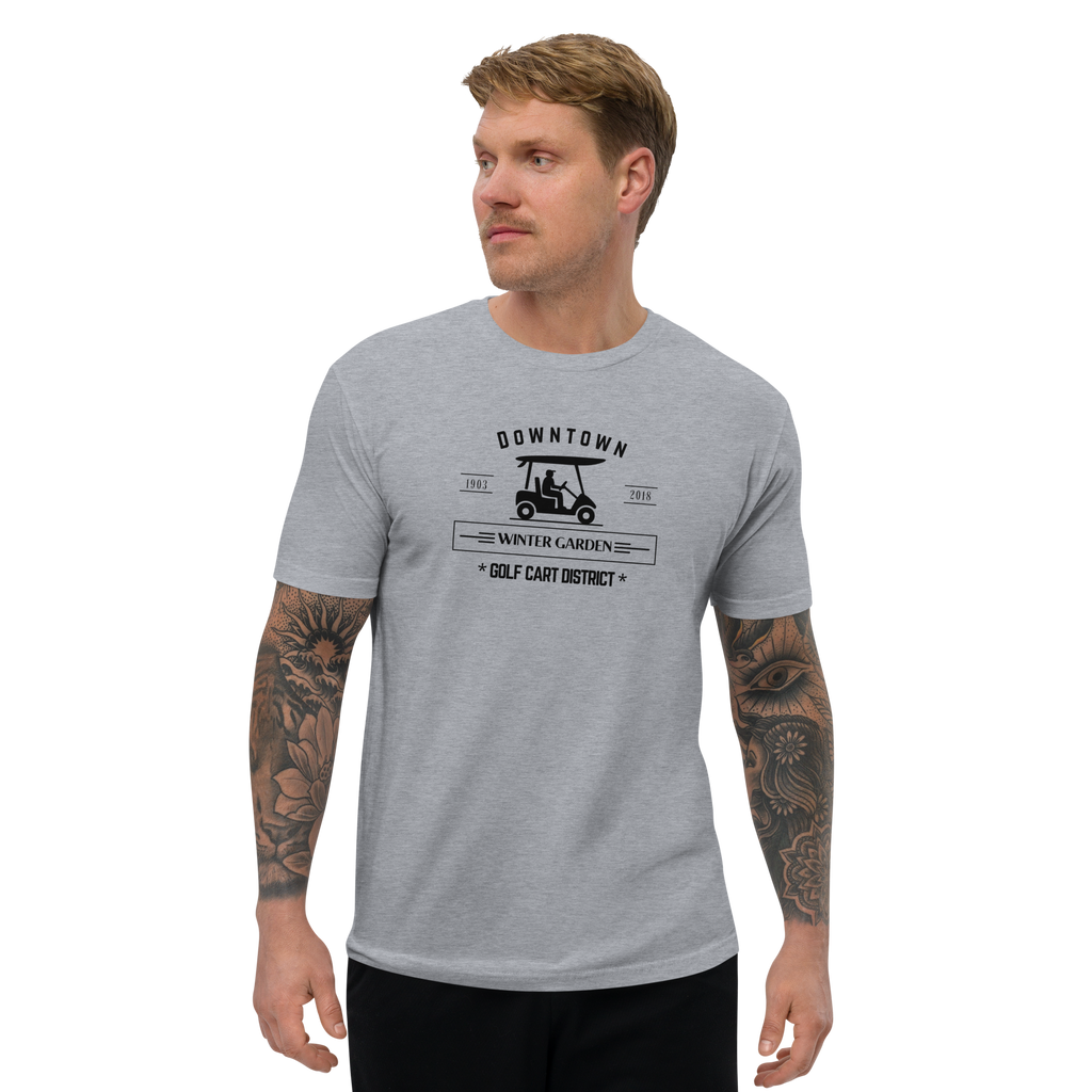 Golf Cart District Downtown Logo - Men's Fitted T-shirt