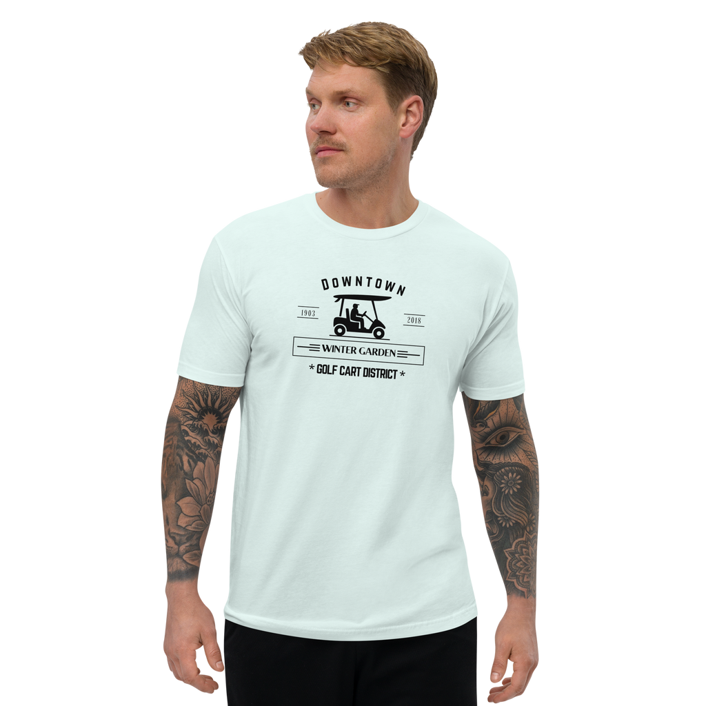 Golf Cart District Downtown Logo - Men's Fitted T-shirt