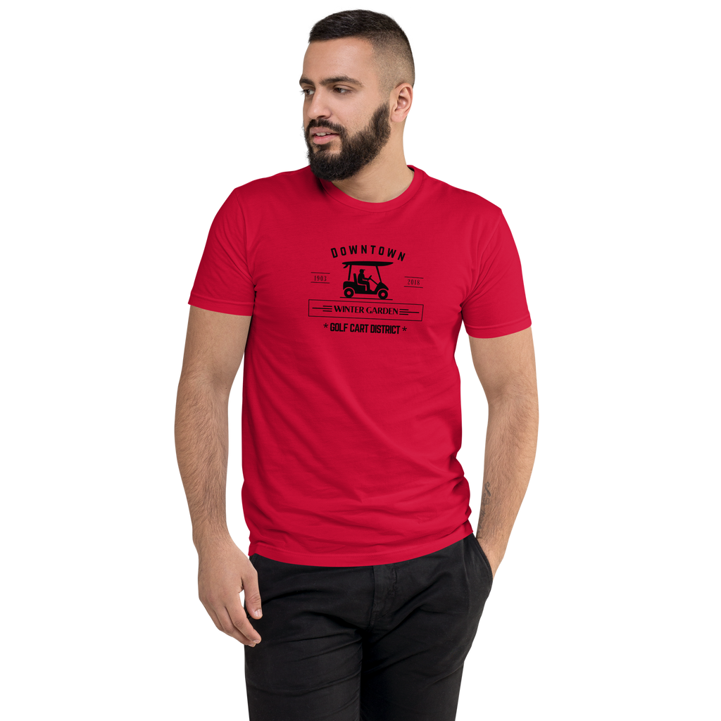 Golf Cart District Downtown Logo - Men's Fitted T-shirt