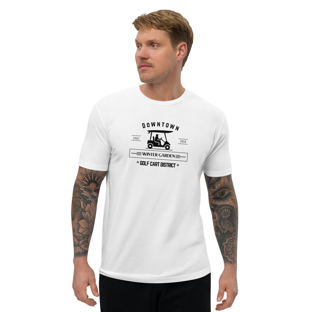 Golf Cart District Downtown Logo - Men's Fitted T-shirt
