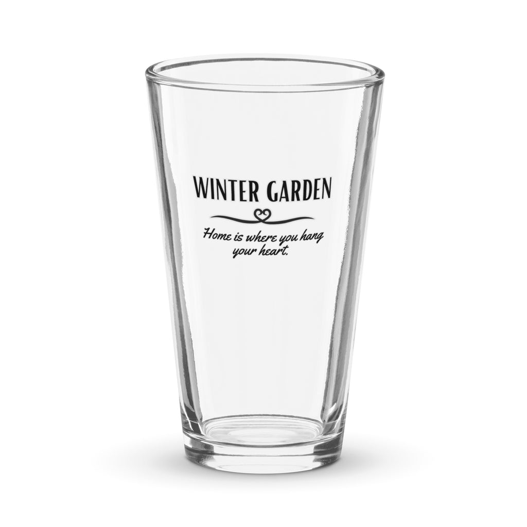 Winter Garden Hang Your Heart 3 - Shaker pint glass