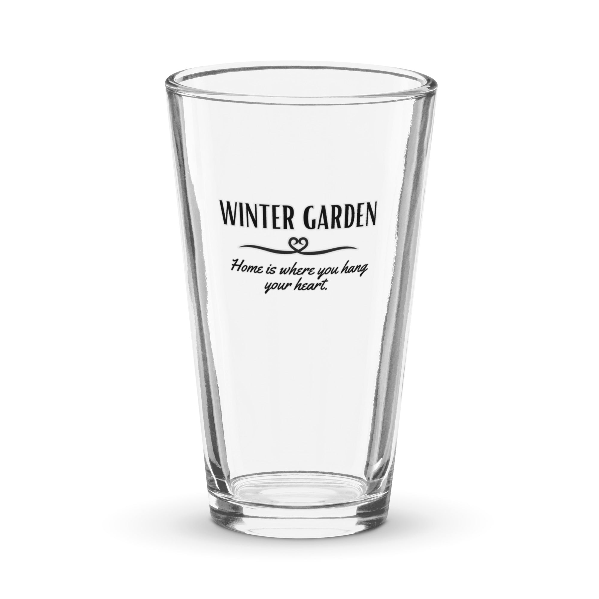 Winter Garden Hang Your Heart 3 - Shaker pint glass