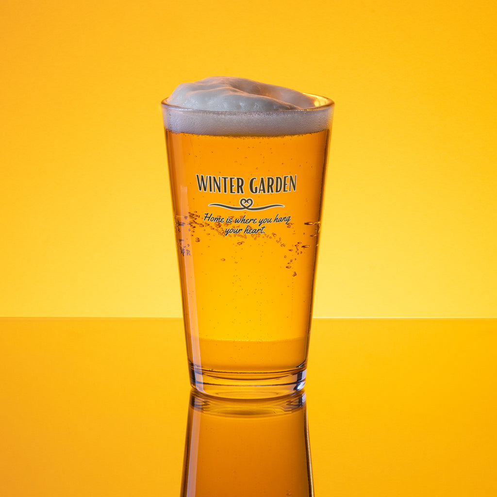Winter Garden Hang Your Heart 3 - Shaker pint glass