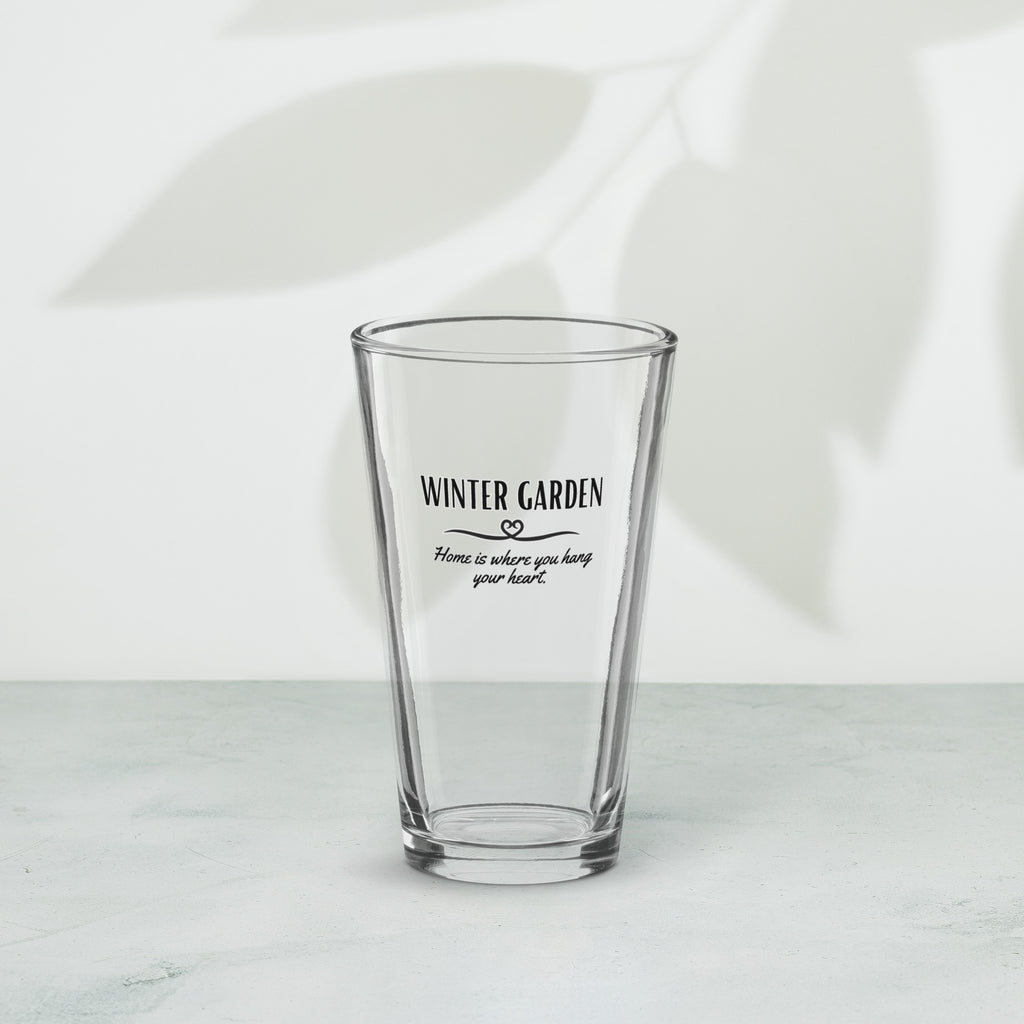 Winter Garden Hang Your Heart 3 - Shaker pint glass