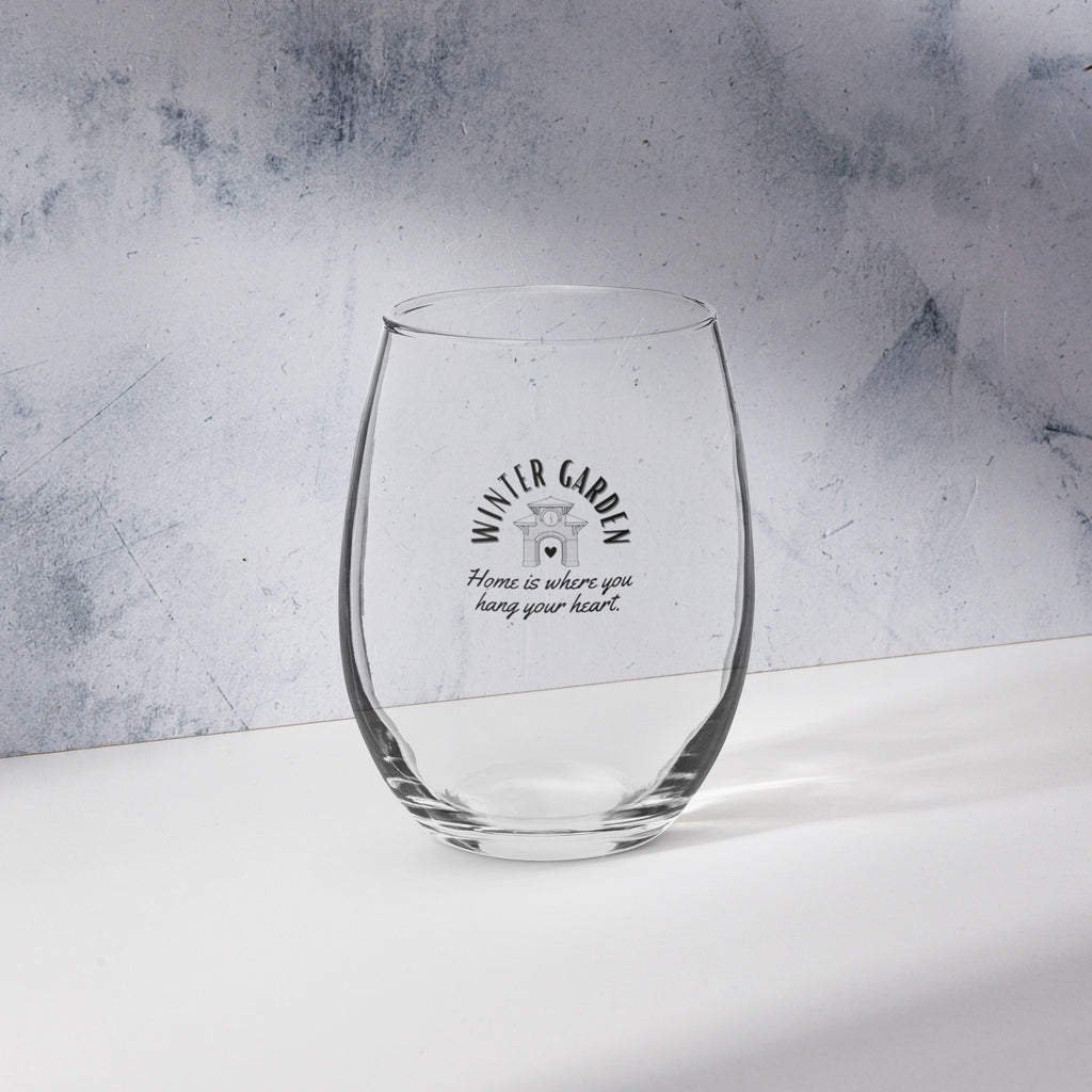 Winter Garden - Hang Your Heart Clocktower Too - Stemless wine glass