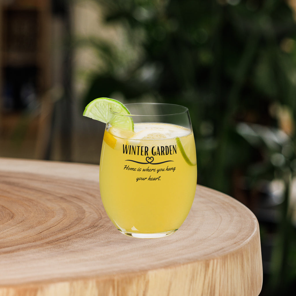 Winter Garden – Hang Your Heart  3 - Stemless wine glass