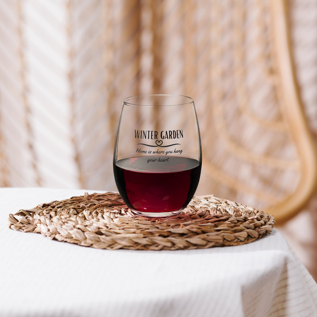 Winter Garden – Hang Your Heart  3 - Stemless wine glass