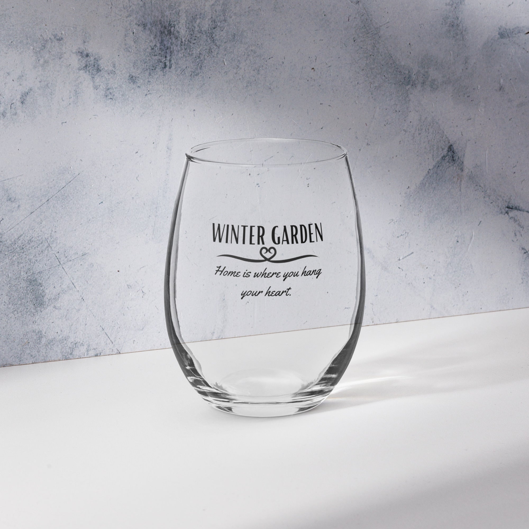 Winter Garden – Hang Your Heart  3 - Stemless wine glass