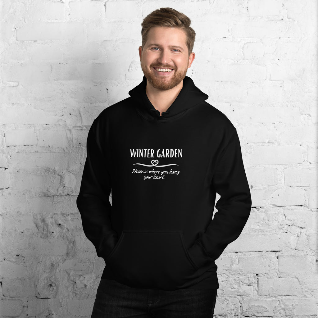 Winter Garden Hang Your Heart 3 (Black) - Unisex Hoodie